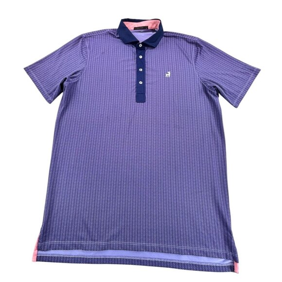 Greyson Polo Shirt Mens Purple Patterned  Size L Golf Performance - Picture 1 of 10